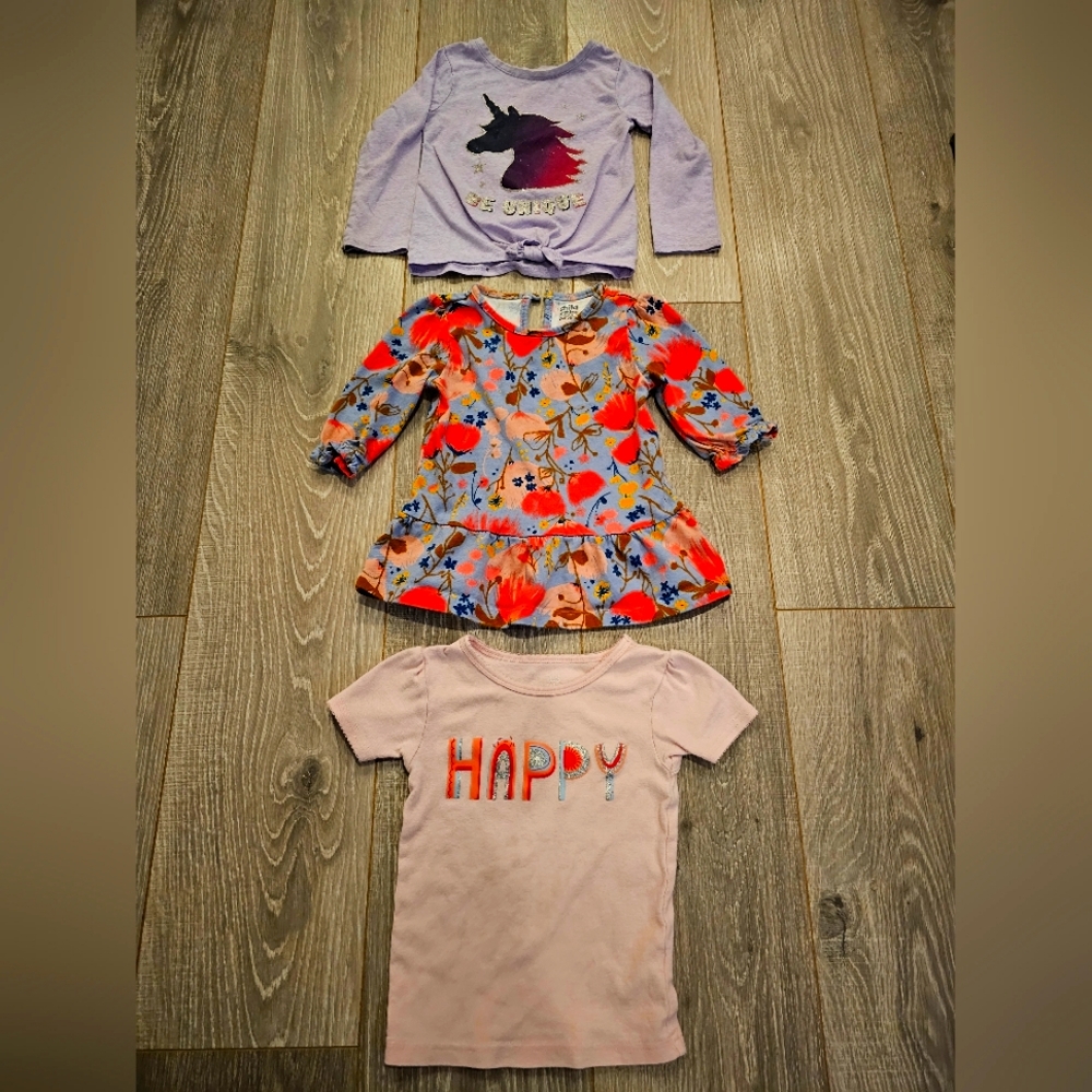 Three toddler girls 3T shirts